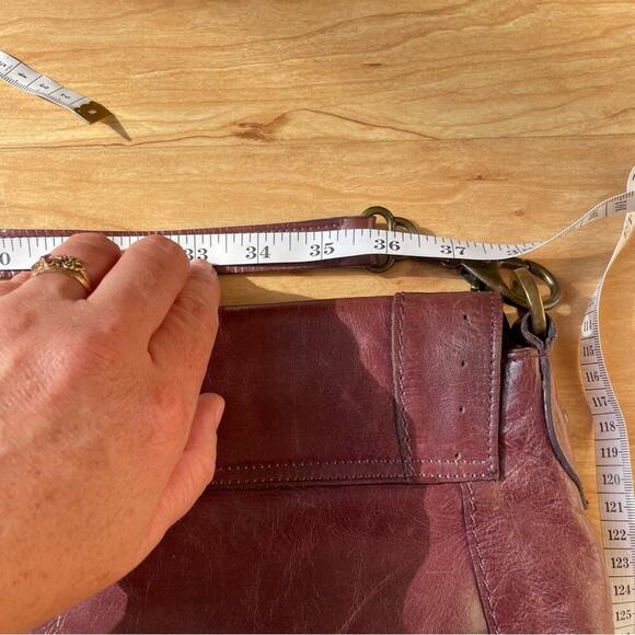 |Velez| Burgundy Leather Shoulder Bag Mermaid Color Braided Embellishment - Picture 10 of 15